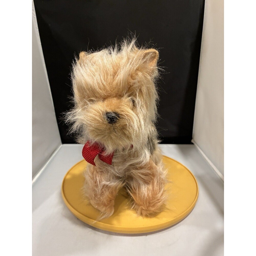 Russ Berries Genghis Yorkshire Puppy Dog 8 Inch Tan Black 1990s Vintage Plush